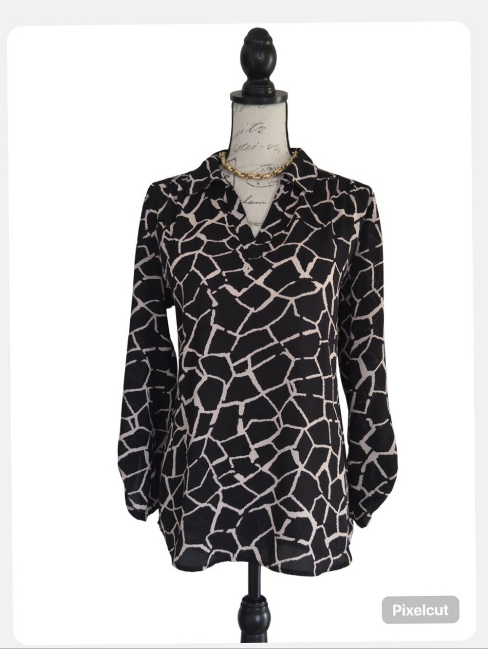 Anne Klein Semi Sheer Blouse.